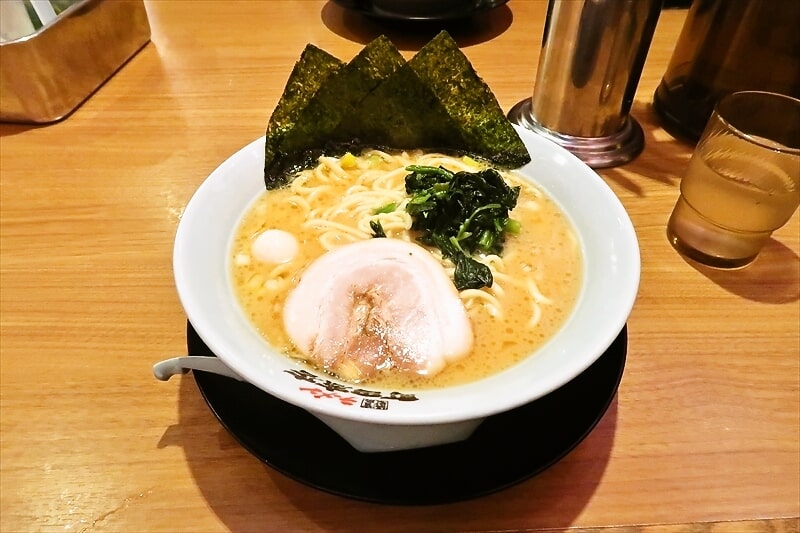 山形県東根市『横浜家系ラーメン 町田商店 東根店』ラーメン大盛り1