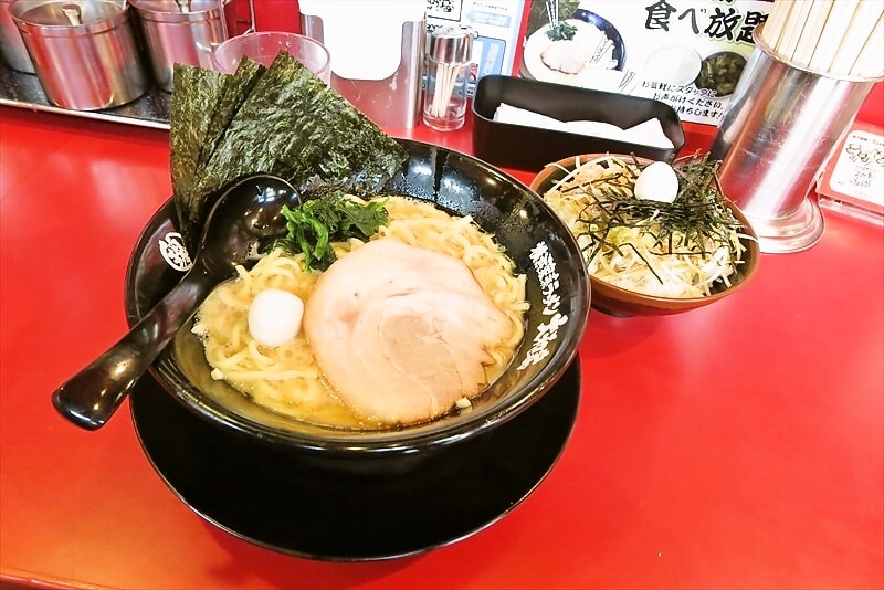 相模原市淵野辺駅『横浜家系ラーメン 大和家』ネギチャ丼＆ラーメン1