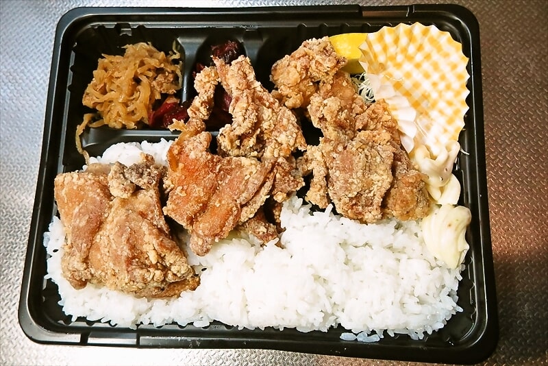 相模原市淵野辺『こがねちゃん弁当』唐揚げ弁当特盛り4