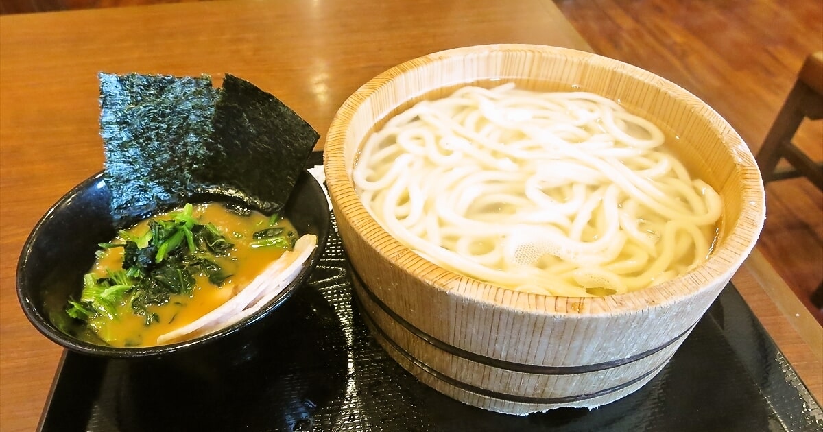 2025年『丸亀製麺 相模原中央店』濃厚醤油とんこつ家系つけ汁大盛りサムネイル