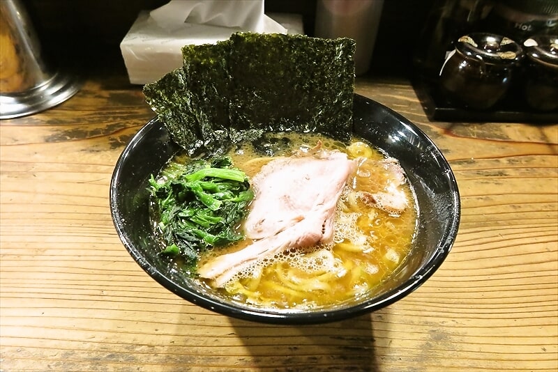 相模大野駅『家系ラーメン クックら』ラーメン並1