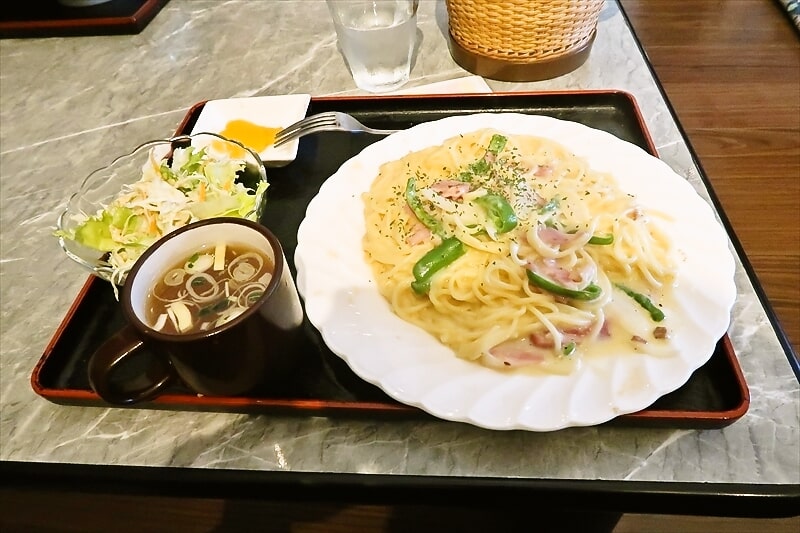 山形県東根市『cafe 元希（もとき）』カルボナーラ1
