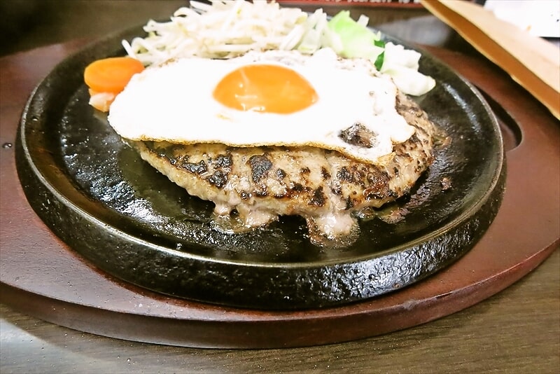 小田急相模原『ザ・ステーキハウス』月見ハンバーグ御飯超大盛り6