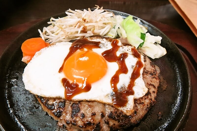 小田急相模原『ザ・ステーキハウス』月見ハンバーグ御飯超大盛り12