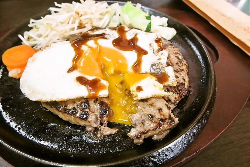 小田急相模原『ザ・ステーキハウス』月見ハンバーグ御飯超大盛り14