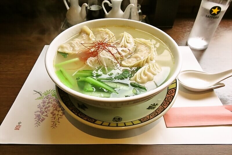 相模原市『中国料理 御食事処 道』肉爆ジャンボ餃子塩ラーメン1
