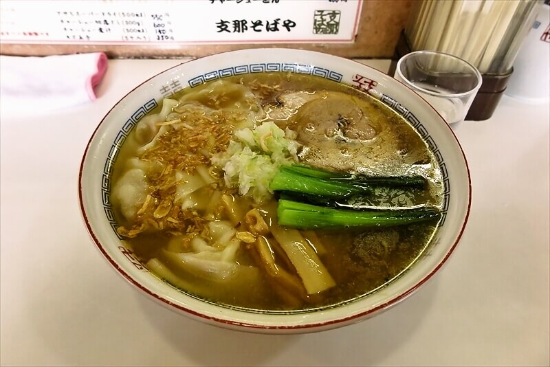 2026年相模原市『支那そばや相模原店』塩ワンタンメン大盛り1