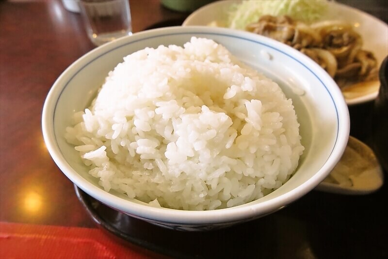相模原市『味の彩門』ガッツリ定食（ラーメン、大ライス、生姜焼き）2