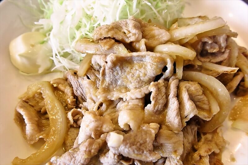 相模原市『味の彩門』ガッツリ定食（ラーメン、大ライス、生姜焼き）7