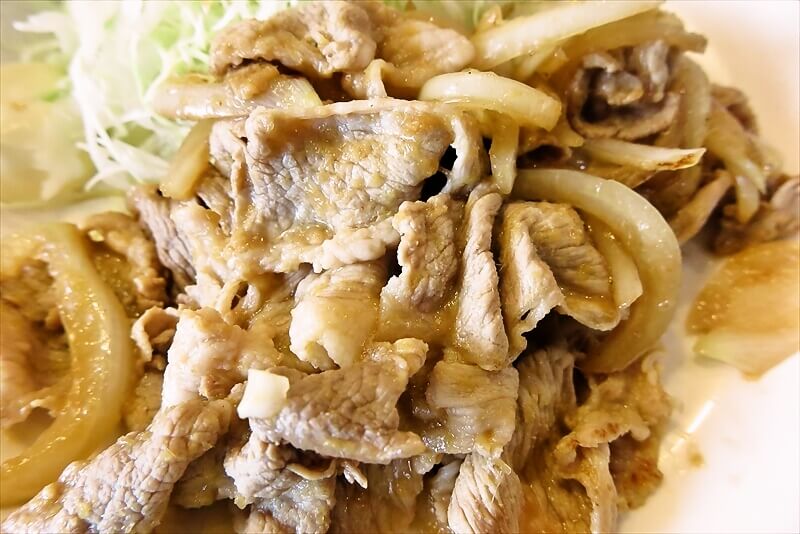 相模原市『味の彩門』ガッツリ定食（ラーメン、大ライス、生姜焼き）8