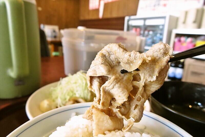 相模原市『味の彩門』ガッツリ定食（ラーメン、大ライス、生姜焼き）10