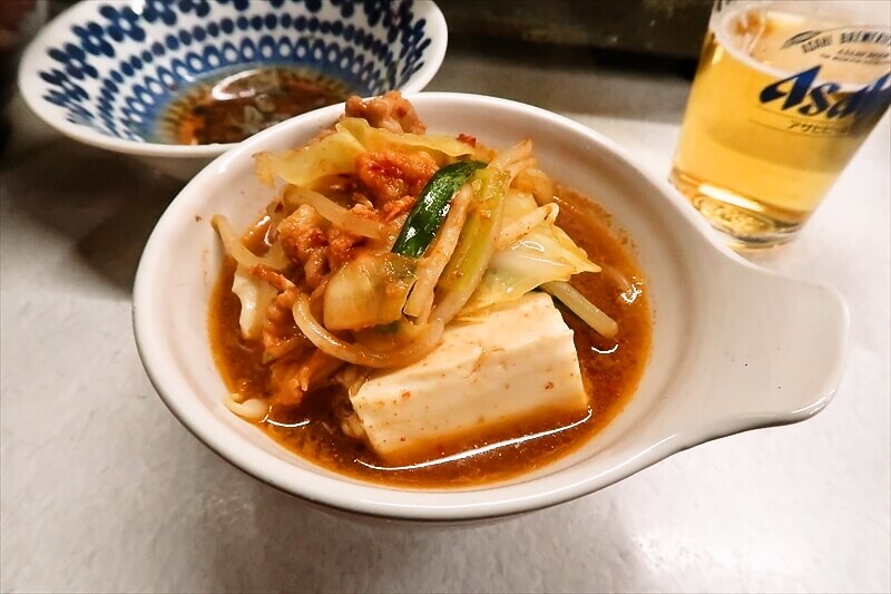 大阪市西成区『ホルモン鍋 たつ屋』ホルモン鍋7