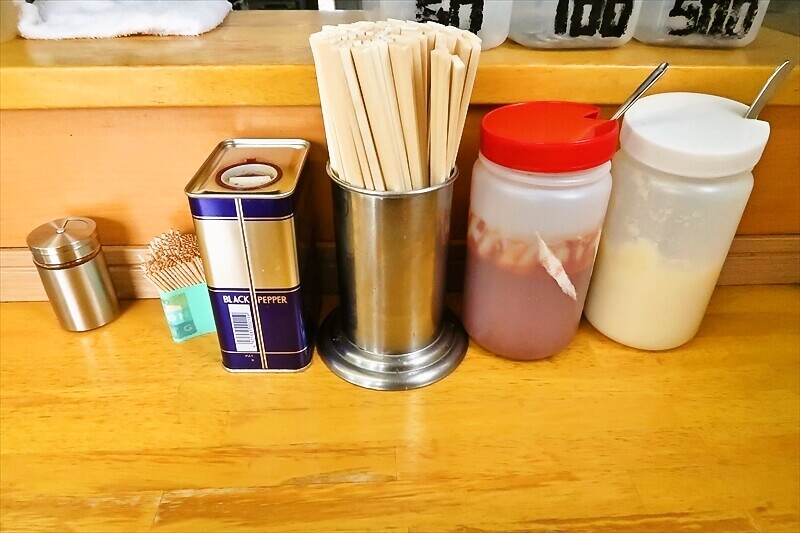 相模原市『ラーメンショップ練間（上溝ラーショ）』卓上調味料