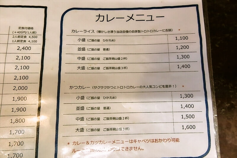 相模原市『とんかつ赤城』メニュー写真4
