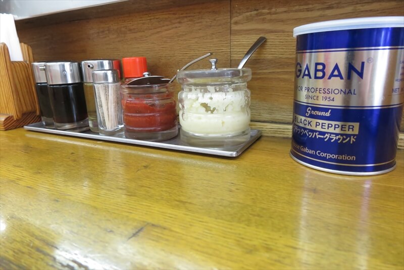 埼玉県『ラーメン青木亭 川口店』卓上調味料