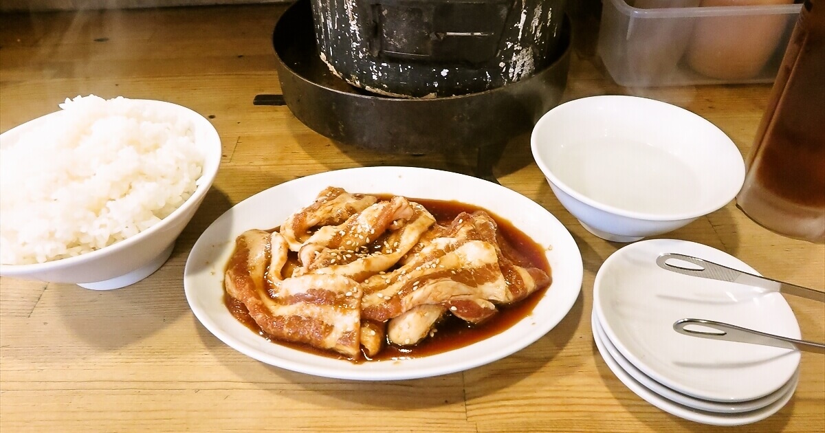 淵野辺駅『焼肉ホルモン いくどん元気屋 淵野辺店』生姜焼きセットサムネイル